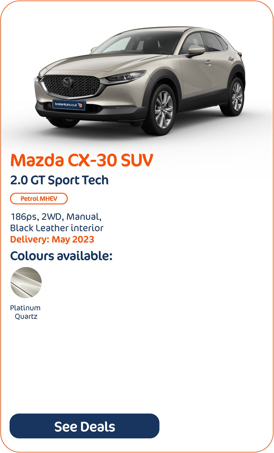 Mazda CX-30 SUV 2.0 GT Sport Tech - Click to Enquire